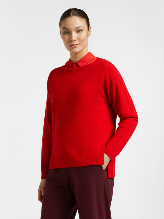 Straight-fit crew-neck sweater