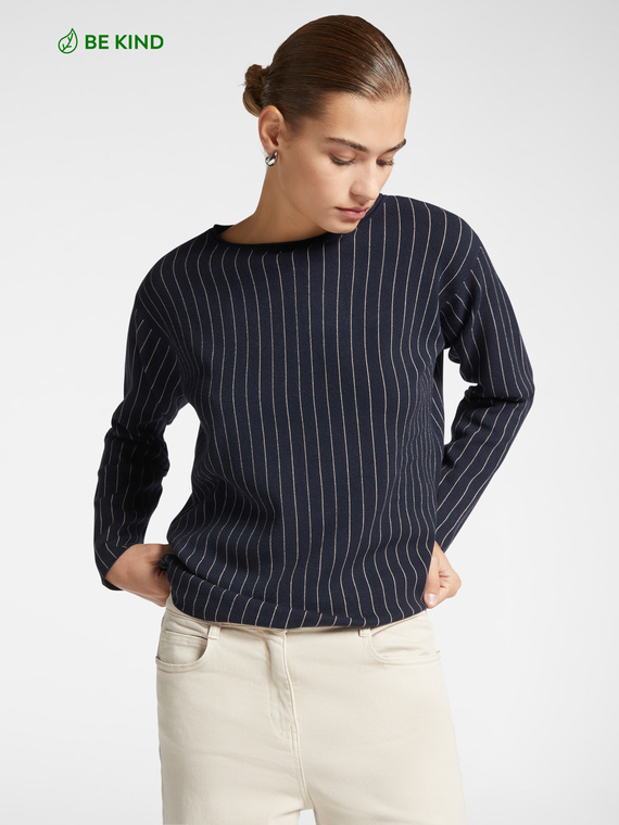 Pull rayé en viscose LENZING™ ECOVERO™