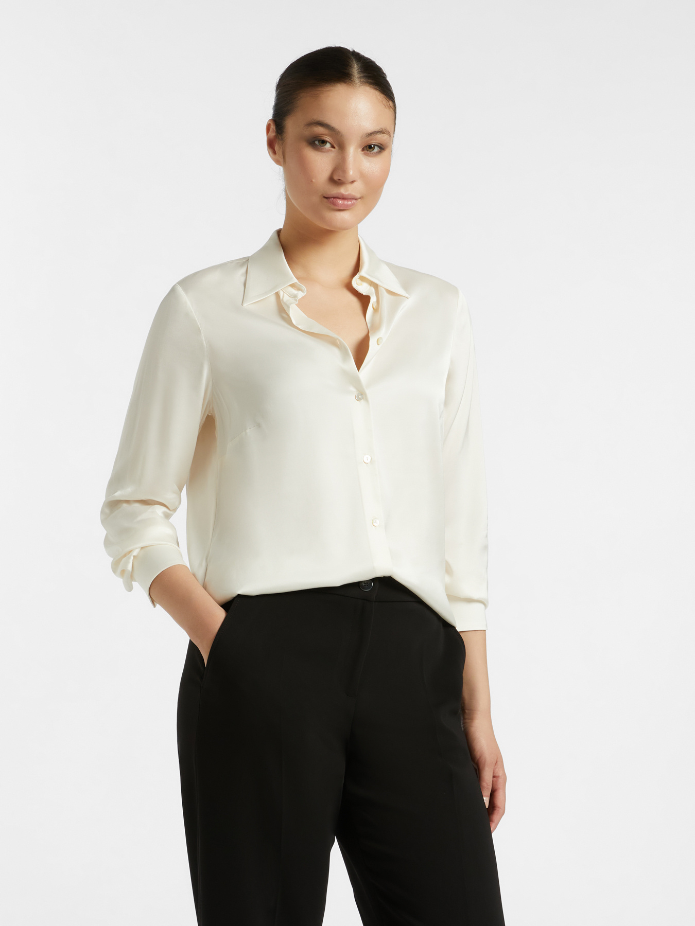 Camicia in raso image number 0