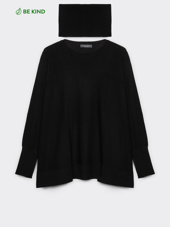 Oversize sweater in LENZING™ ECOVERO™ viscose