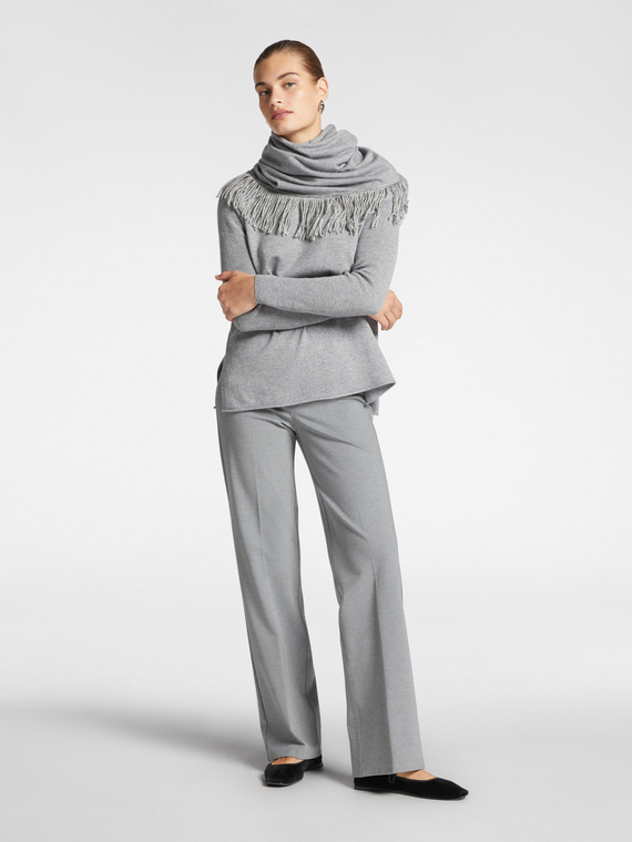 Pull-on trousers in Milano stitch