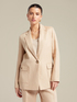 Saharienne style linen blazer image number 0