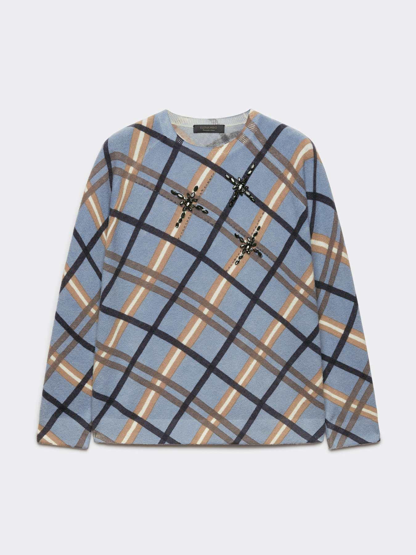 Maglia stampata e ricamata