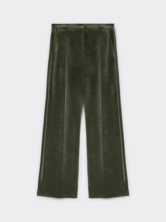 Velvet men’s cut trousers