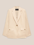 Blazer in lino stile sahariana image number 4