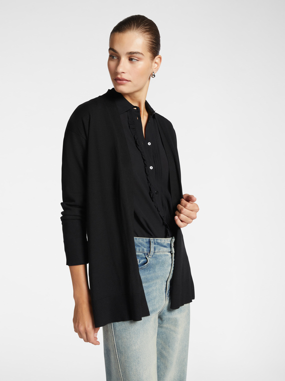 Cardigan ouvert sur le devant en viscose ECOVERO™