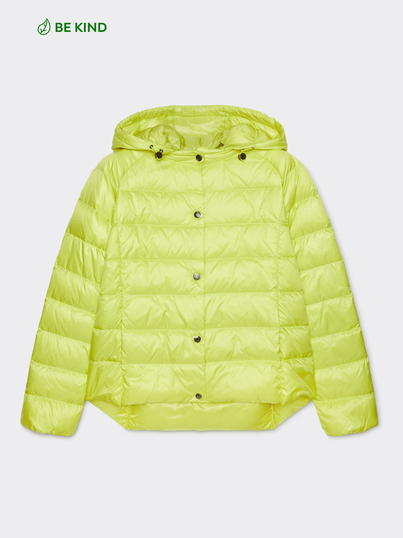 Quilted down jacket in recycled nylon