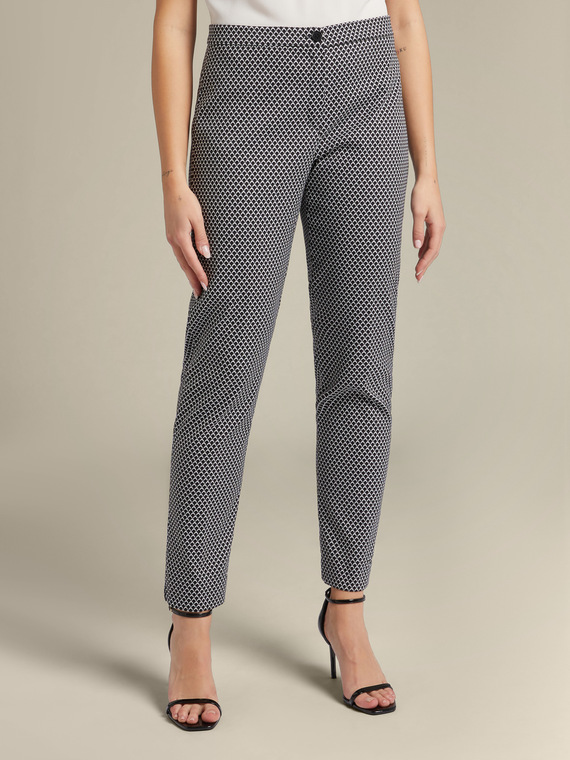 Geometric patterned trousers