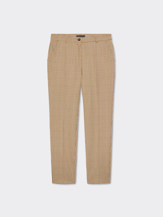 Pantalon droit à carreaux