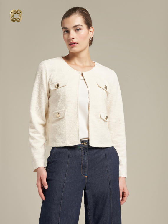 Veste en tweed extensible