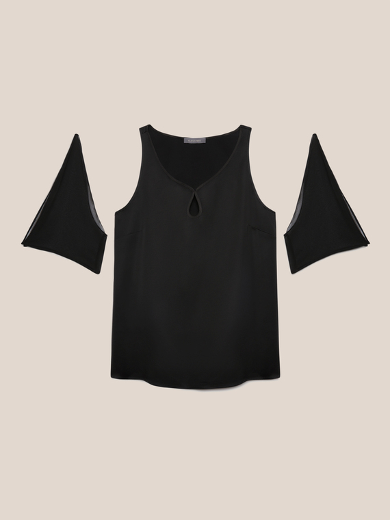 Top with drop neckline