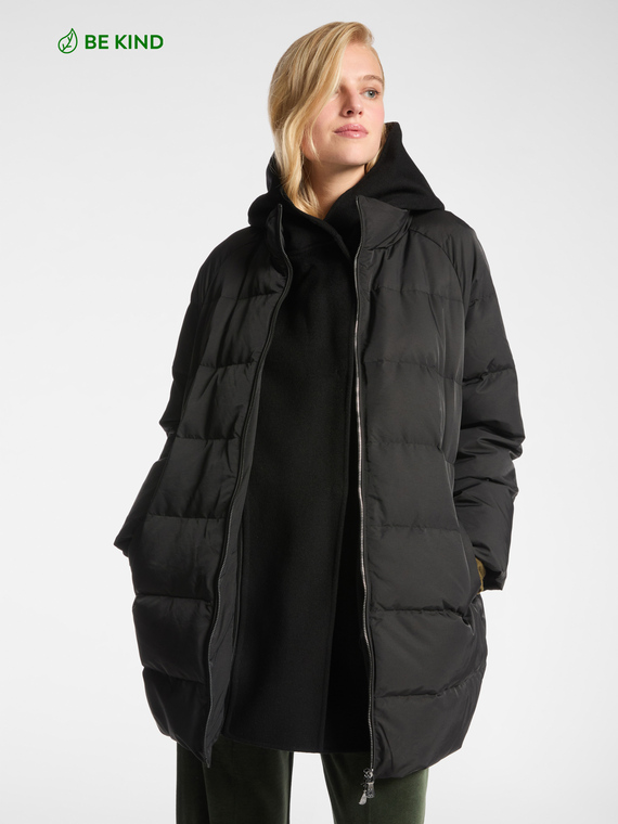 Dual-fabric down jacket