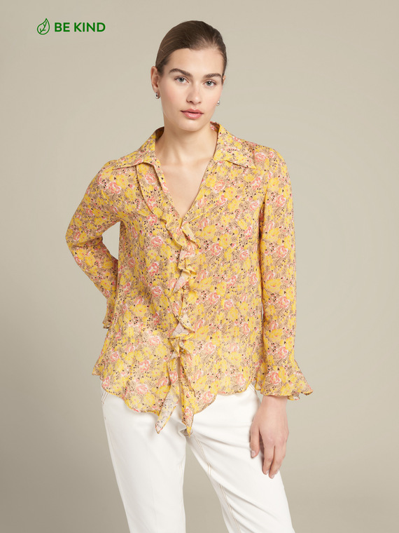 Camisa estampada em eco-viscose