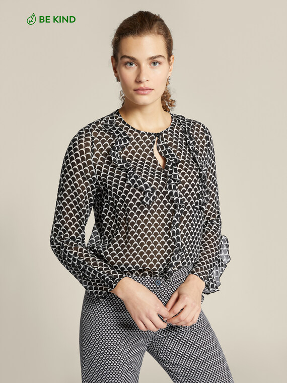 Blouse en georgette imprimée