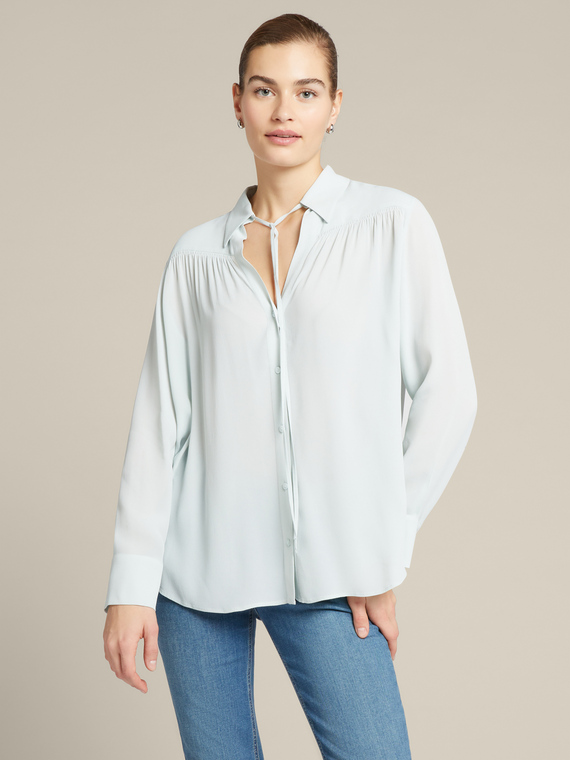 Camicia in viscosa con lacci