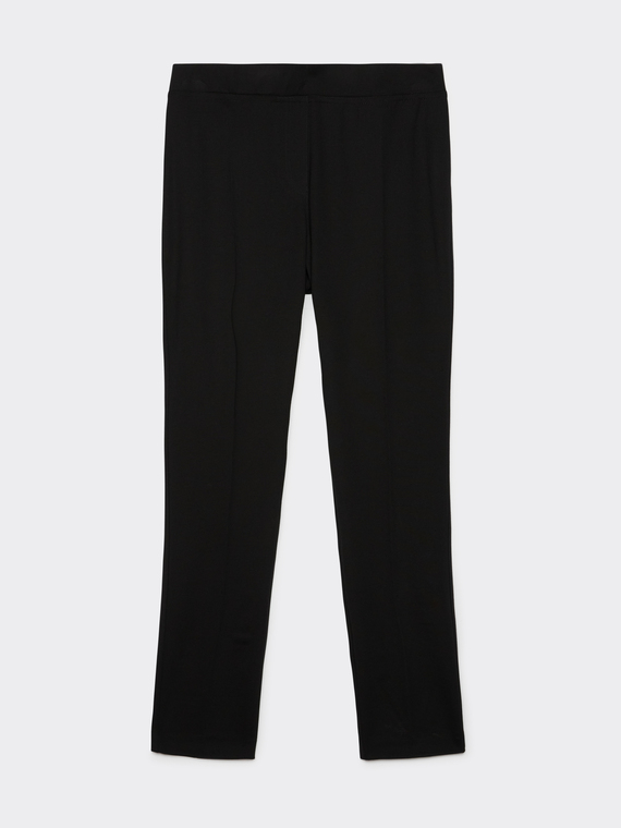 Milano knit fabric slim-fit trousers