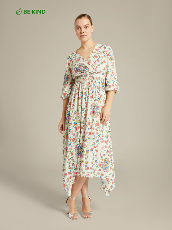 Robe longue imprimée en viscose ECOVERO™