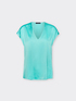 Blusa in raso con scollo a V image number 4