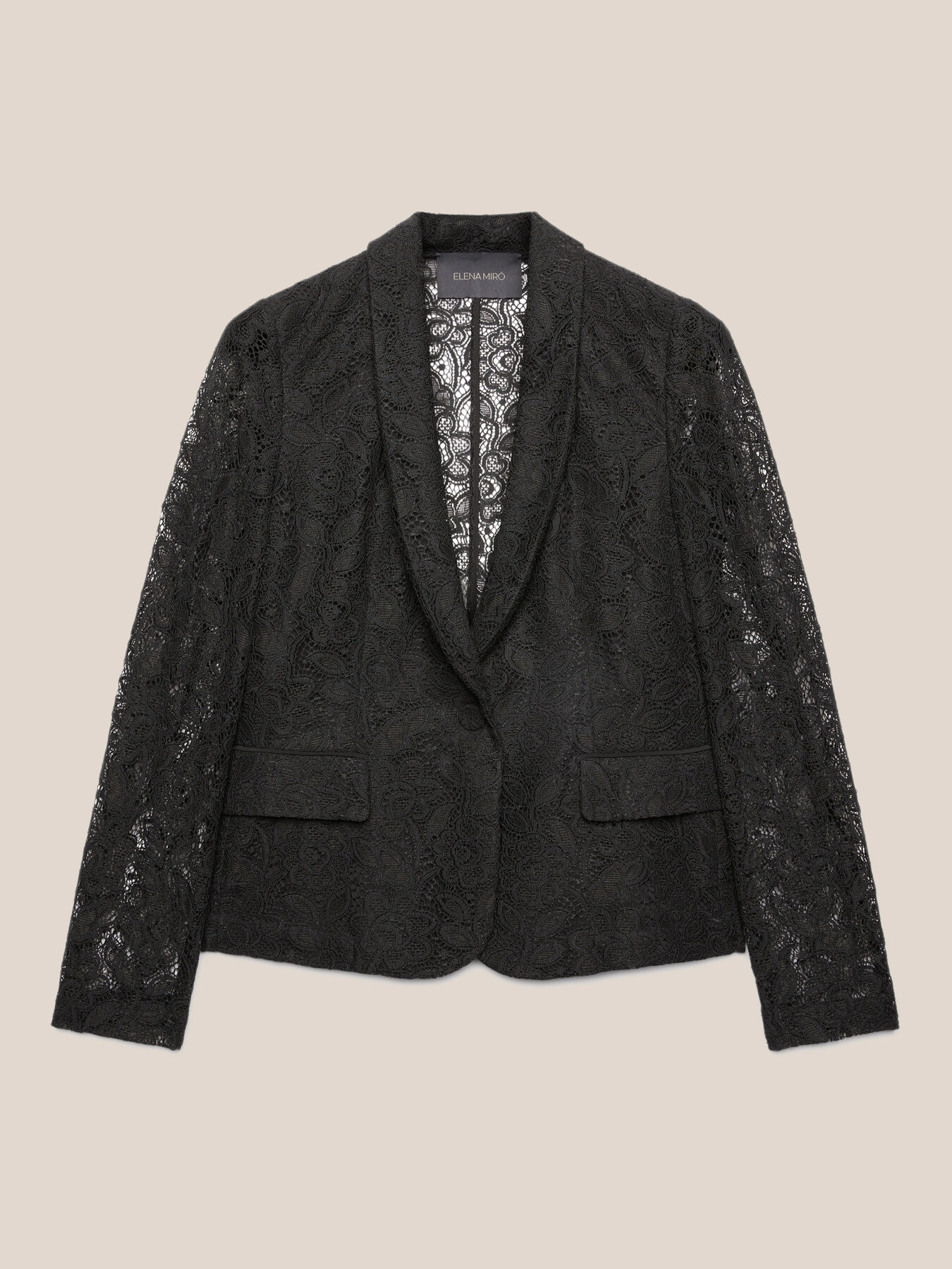 Zara black lace blazer sales