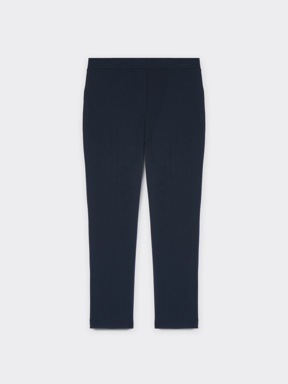 Milano knit fabric slim-fit trousers