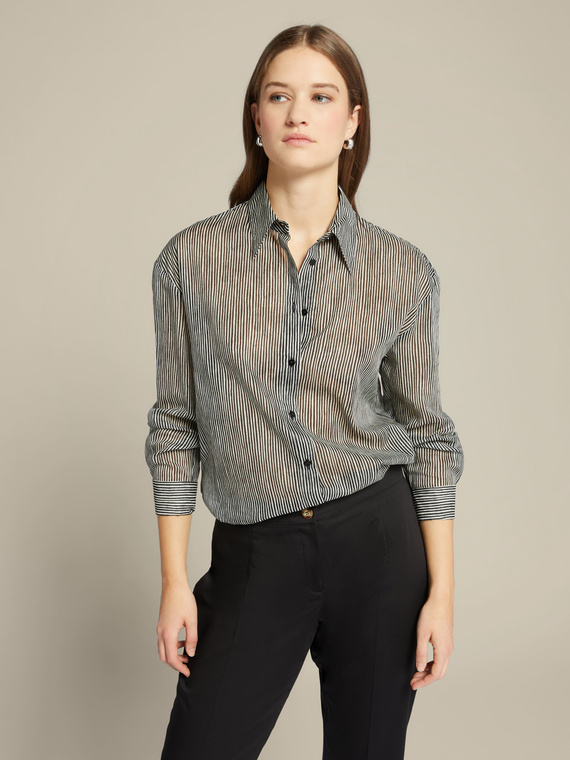 Camicia in mussola stampata