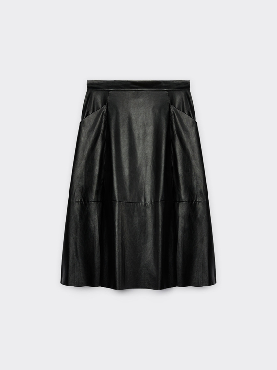 Flared skirt with cuts