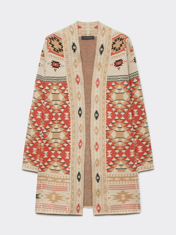 Cardigan with ethnic designs