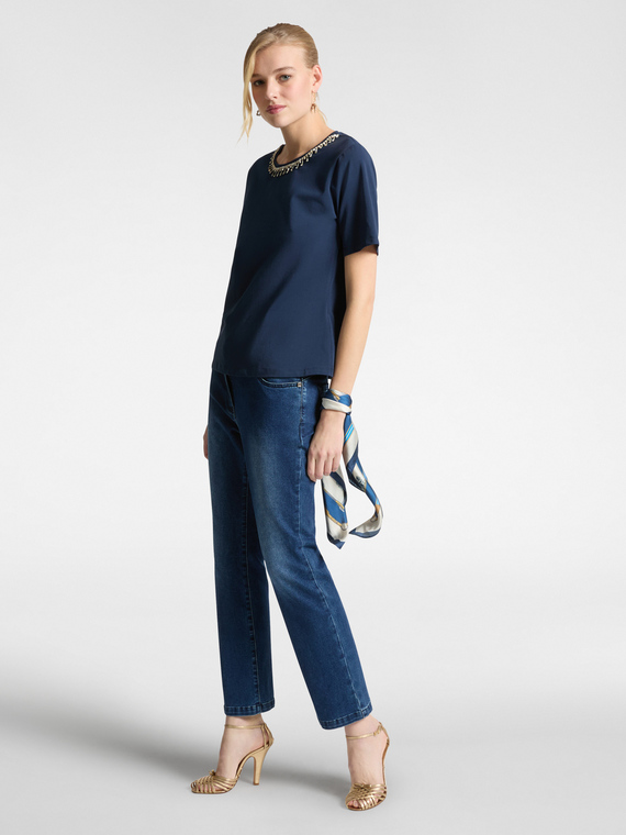 Jeans 5 tasche, kick flare, "Florence"