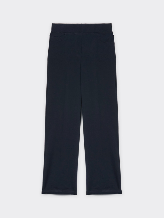 Pull-on trousers in Milano stitch