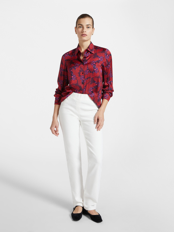 Straight-leg pull-on trousers