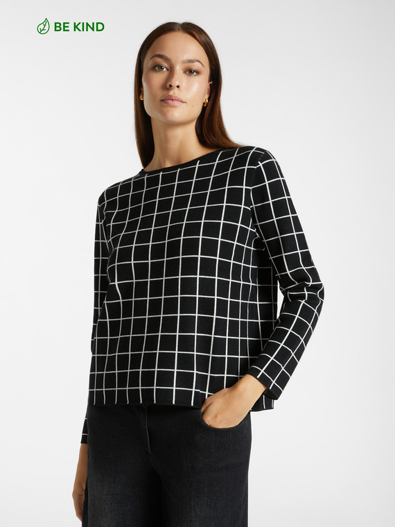 Jacquard LENZING™ ECOVERO™ viscose sweater