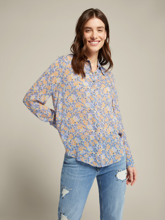 Printed viscose shirt