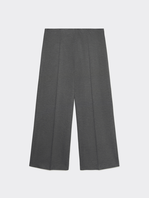 Cropped jersey trousers