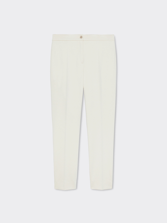 Pantalon coupe slim en point de Milan