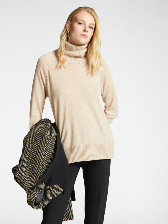 Pure wool turtleneck sweater