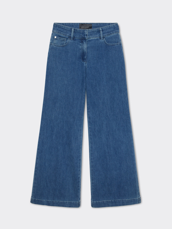 Jeans wide leg a palazzo