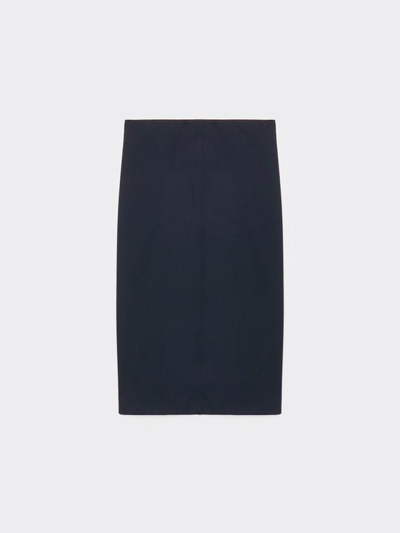 Straight Milano knit fabric skirt