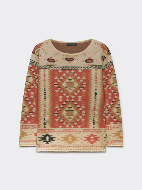 Ethnic patterned sweater