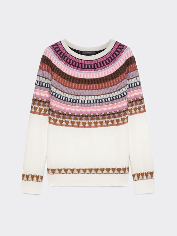 Maglia jacquard a disegni fair isle