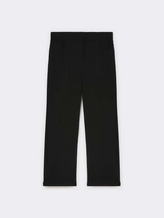 Wide leg pull-on trousers