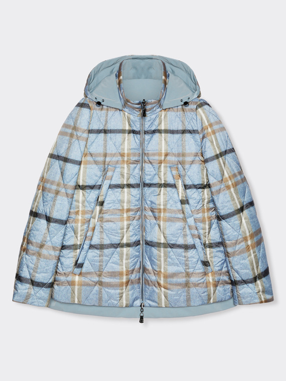 Printed down jacket with hood