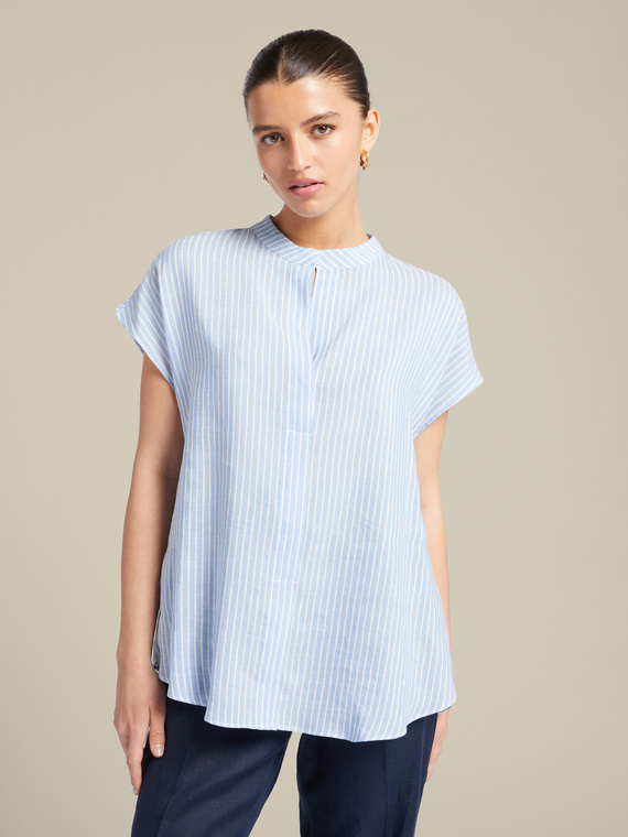 Blusa a micro righe