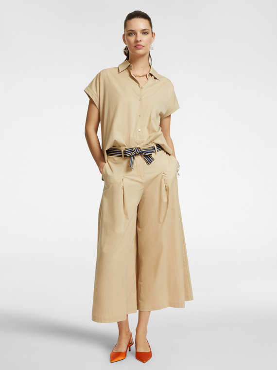 Pantaloni ampi con cintura a righe
