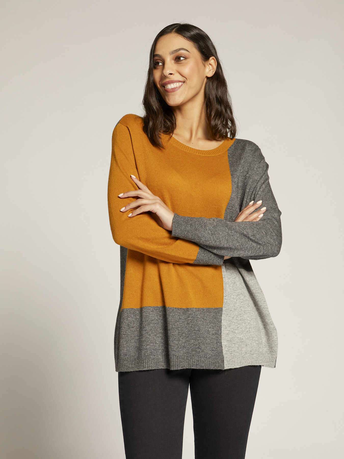 Colour block sweater