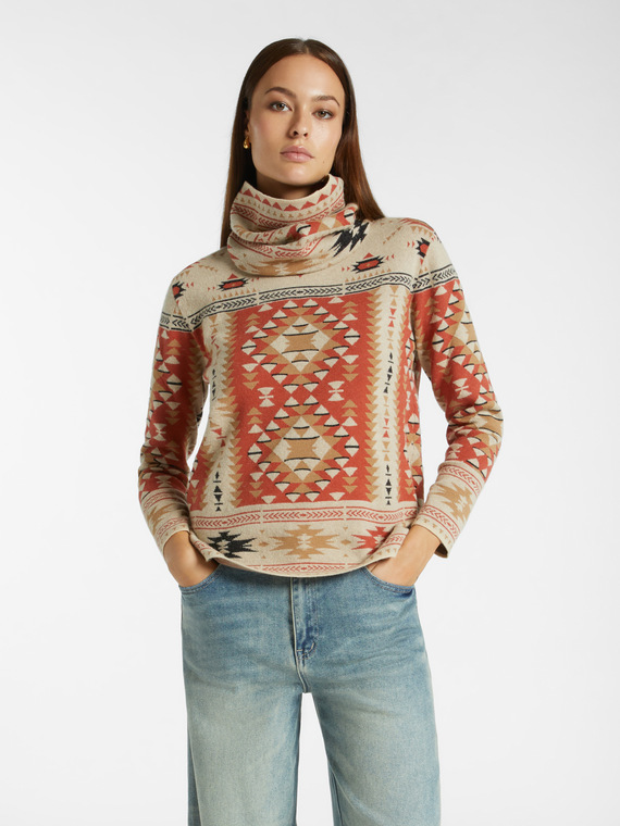 Ethnic patterned sweater