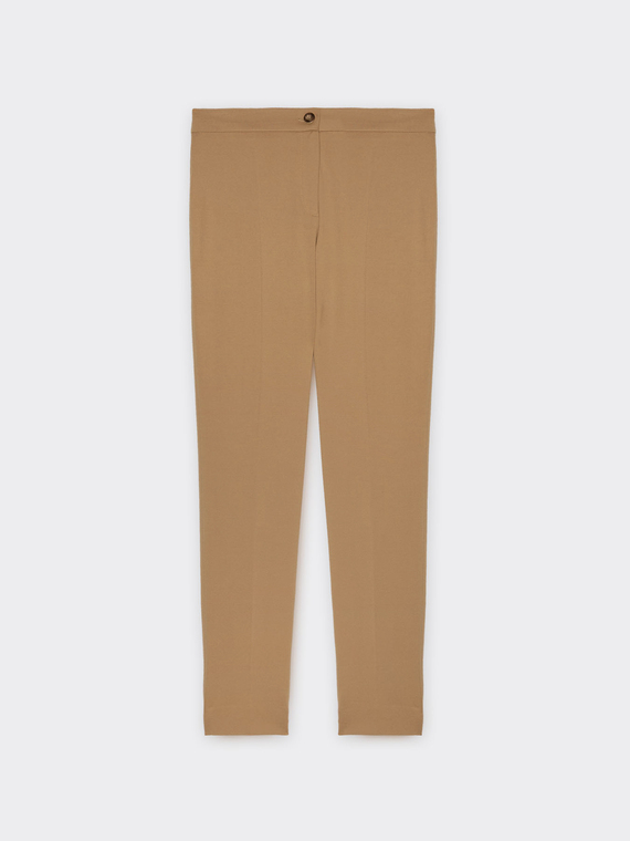 Pantalon coupe slim en point de Milan